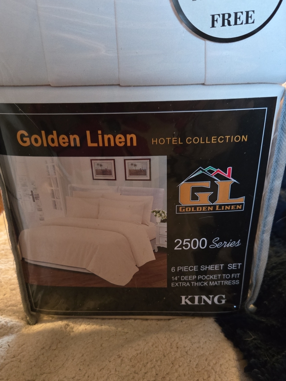 No Bundling With Sheets Due To Weight2500 Series King 6-Piece Sheet Set in Cream